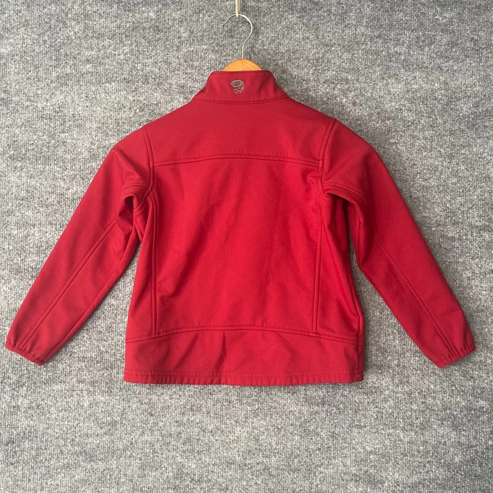 Mountain Hardwear Youth XS Red Softshell Fleece Lined Full Zip Jacket Outdoors